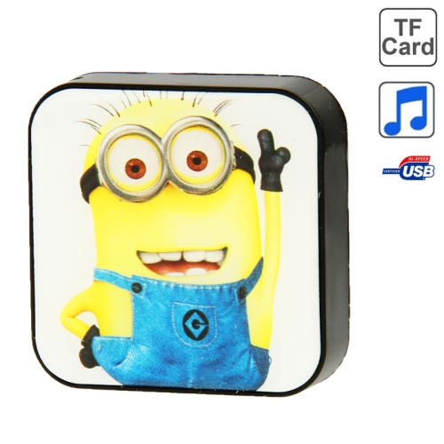 Despicable Me Mini Minions Style Card Reader MP3 Player, Support TF Card